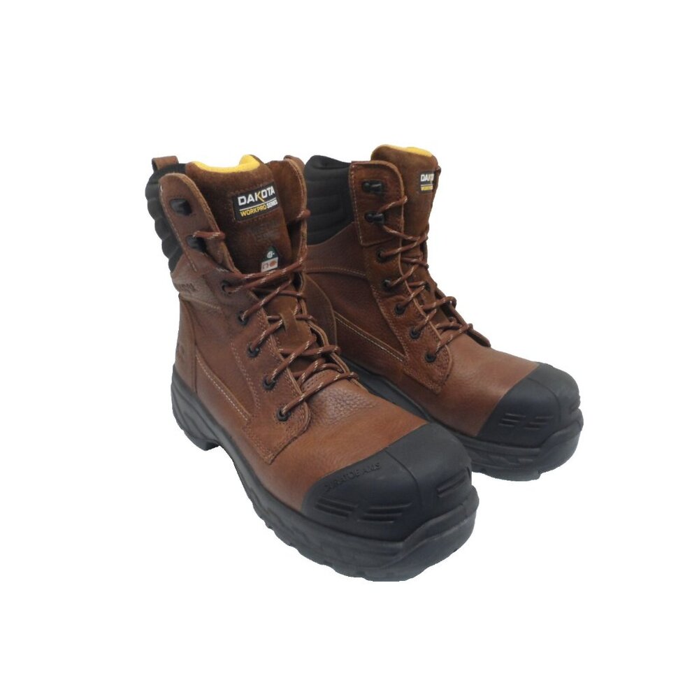 DAKOTA Men's 8'' 8410 Composite Toe Comp Plate Injected Work Boot Brown 10.5M - Picture 1 of 8